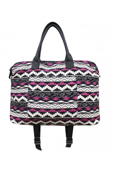 Front pocket jacquard bag